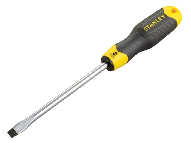 STANLEY Cushion Grip Screwdriver, Flared Tip 8MM X 150MM