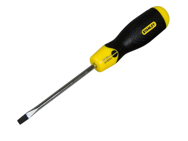 STANLEY Cushion Grip Screwdriver, Parallel Tip 2.5 x 75mm