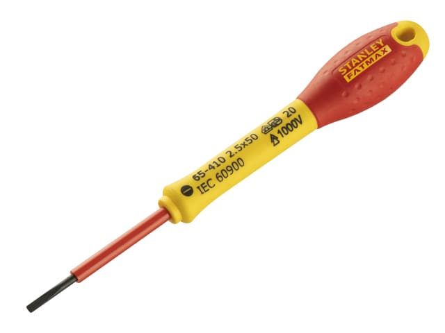 STANLEY FatMax VDE Screwdriver, Parallel Tip 2.5 x 50mm