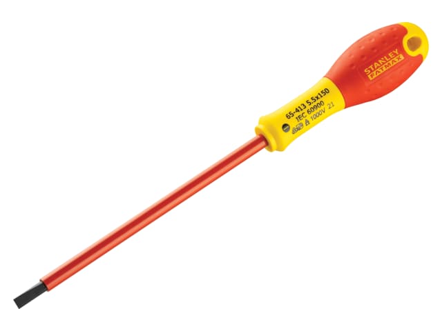 STANLEY FatMax VDE Screwdriver, Parallel Tip 5.5 x 150mm