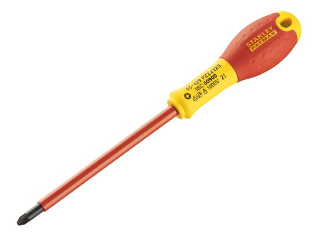 STANLEY FatMax VDE Screwdriver, Pozidriv Tip PZ2 x 125mm