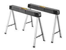 STANLEY Folding Metal Leg Sawhorses (Twin Pack)