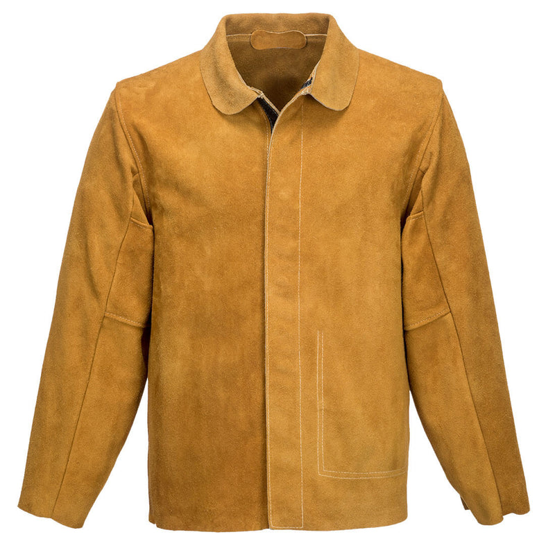 Portwest Leather Welding Jacket SW34 in Tan color