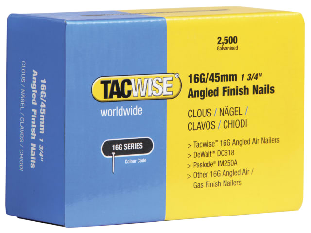 Tacwise 16G Angled Finish Nails
