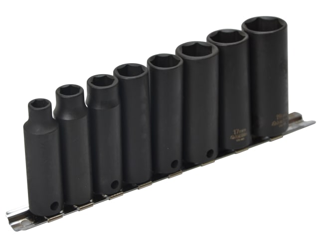 Teng 3/8in Drive 9386 Deep Impact Socket Set, 8 Piece