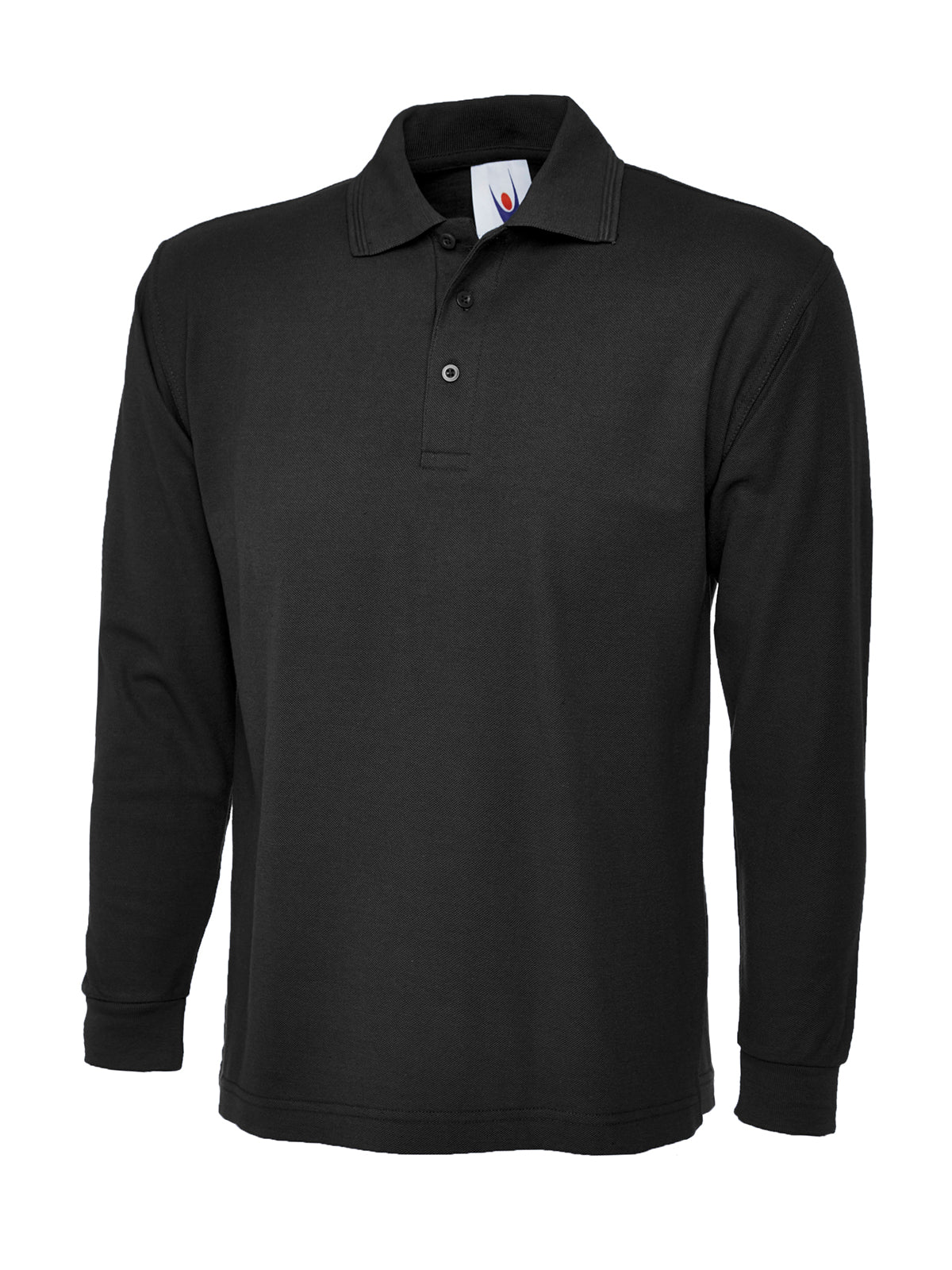 Uneek Longsleeve Poloshirt UC113 - Black