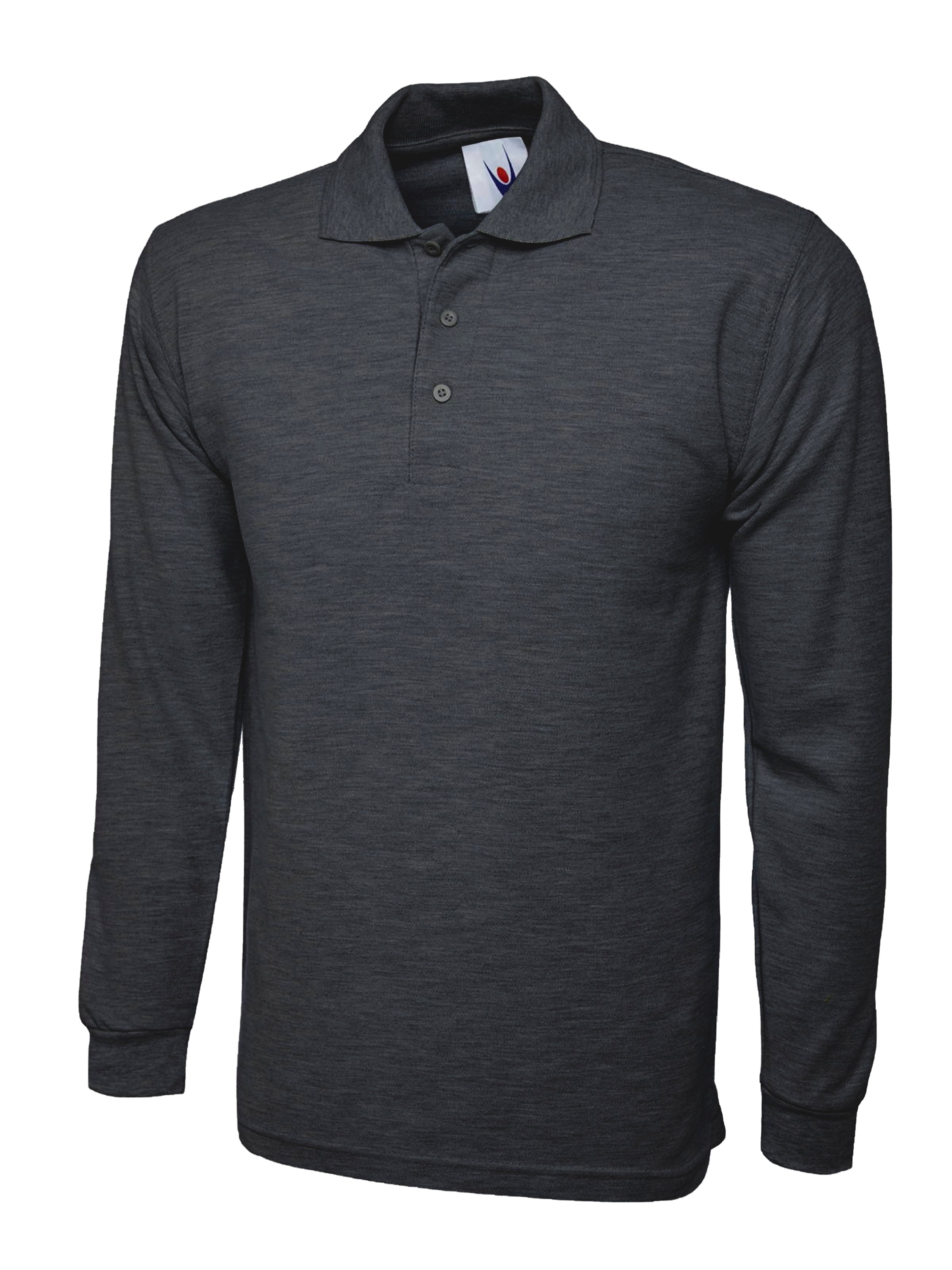 Uneek Longsleeve Poloshirt UC113 - Charcoal