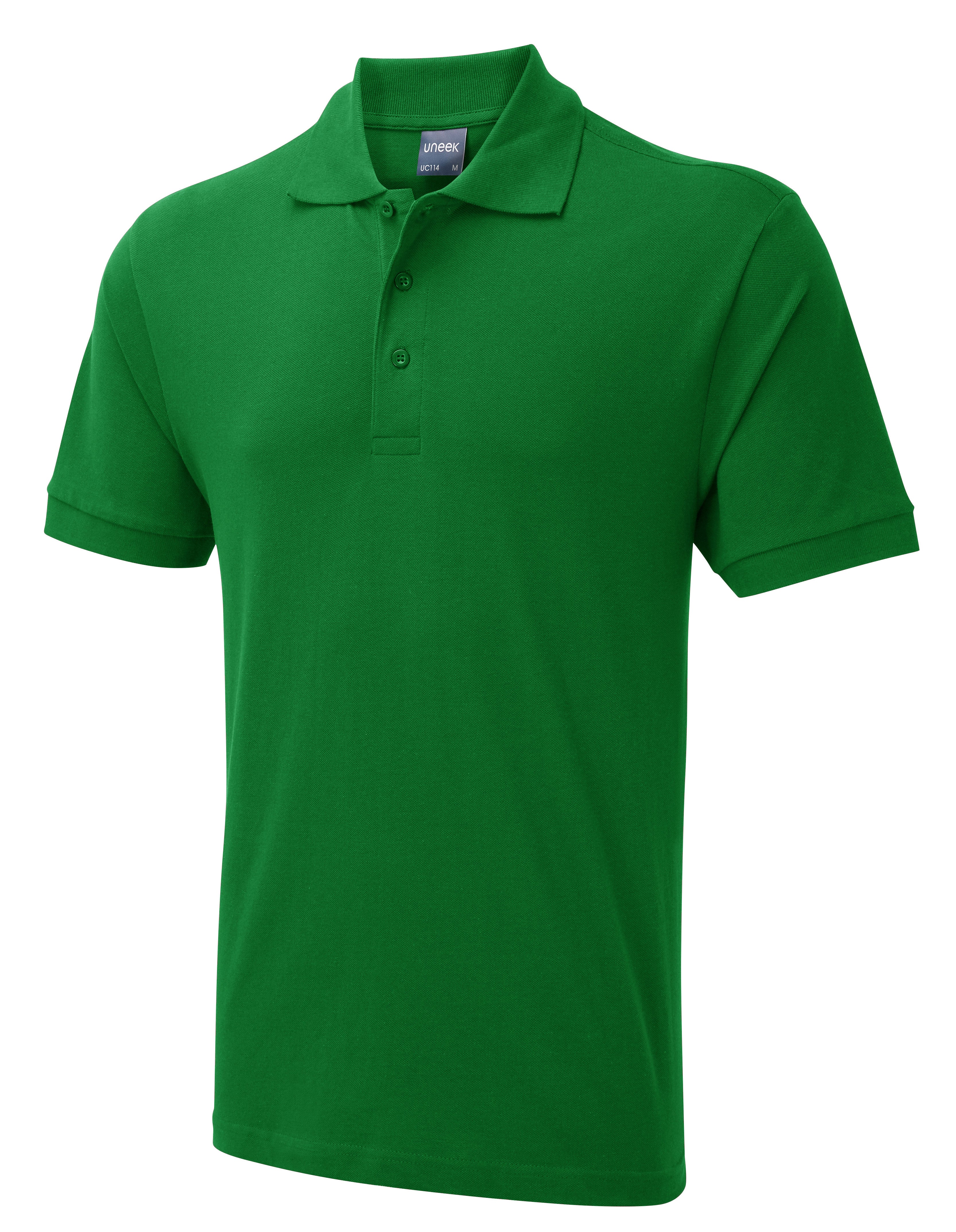 Uneek Men's Ultra Cotton Poloshirt UC114 - Kelly Green