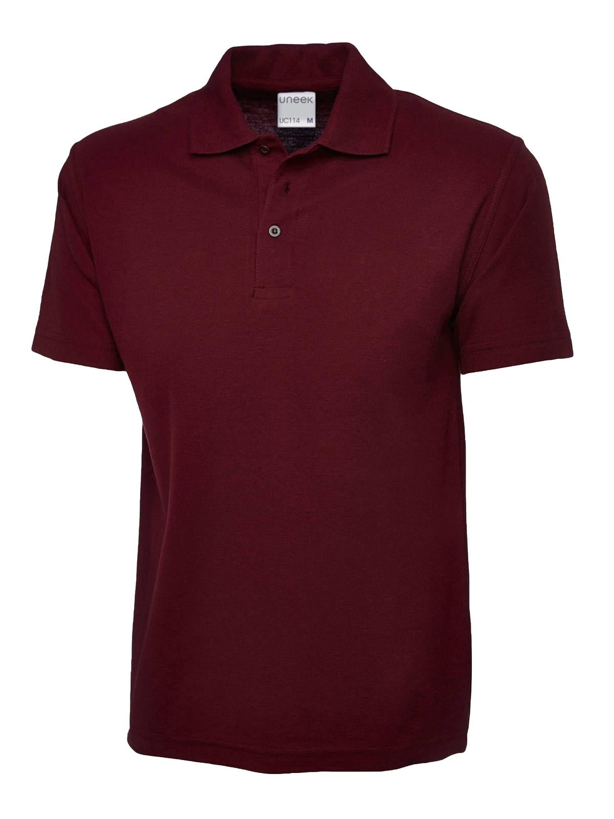 Uneek Men's Ultra Cotton Poloshirt UC114 - Maroon