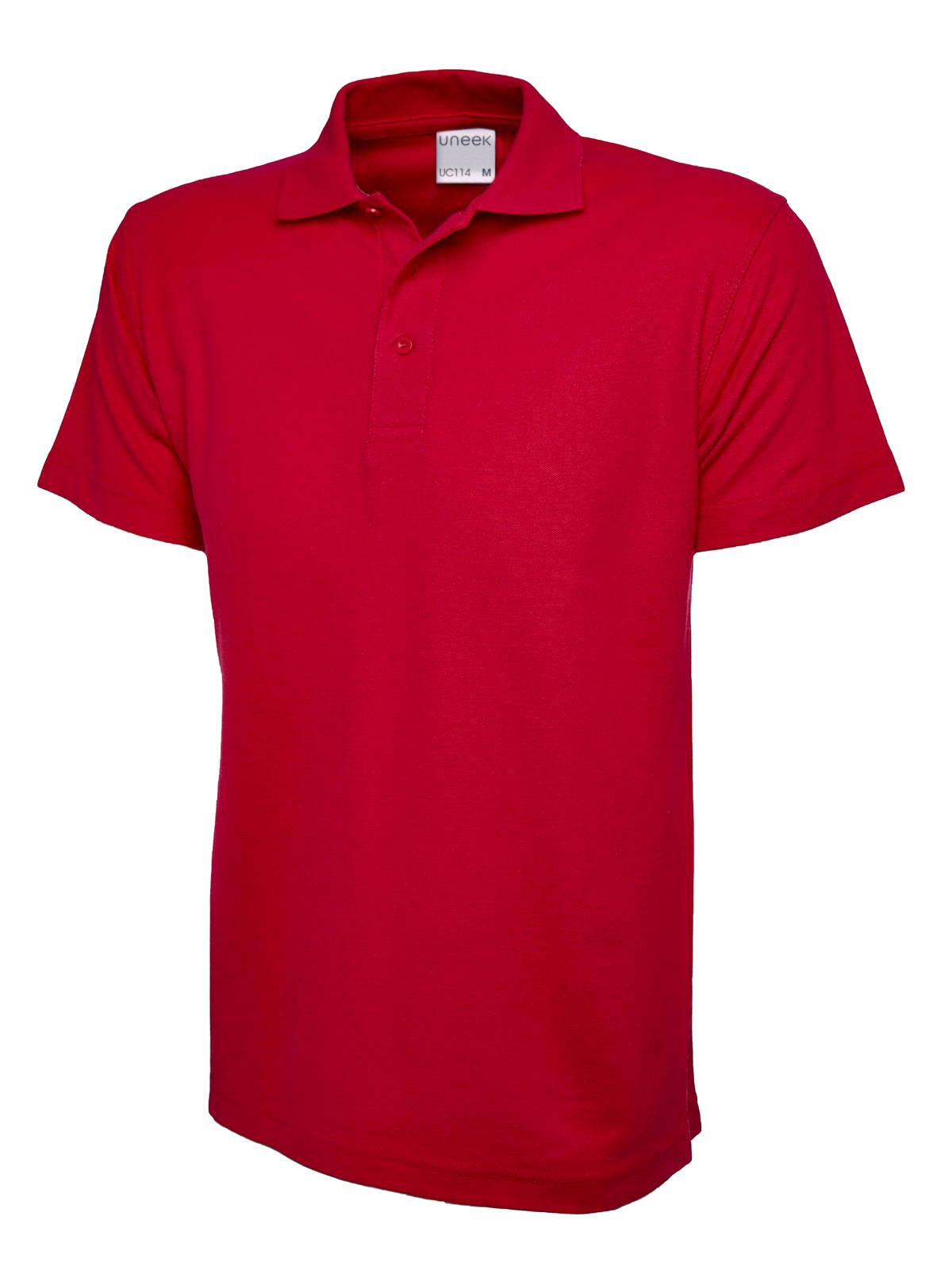 Uneek Men's Ultra Cotton Poloshirt UC114 - Red