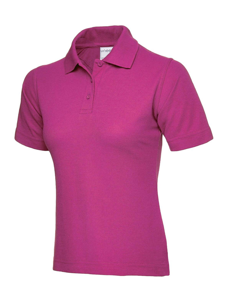 Uneek Ladies Ultra Cotton Poloshirt UC115 - Hot Pink