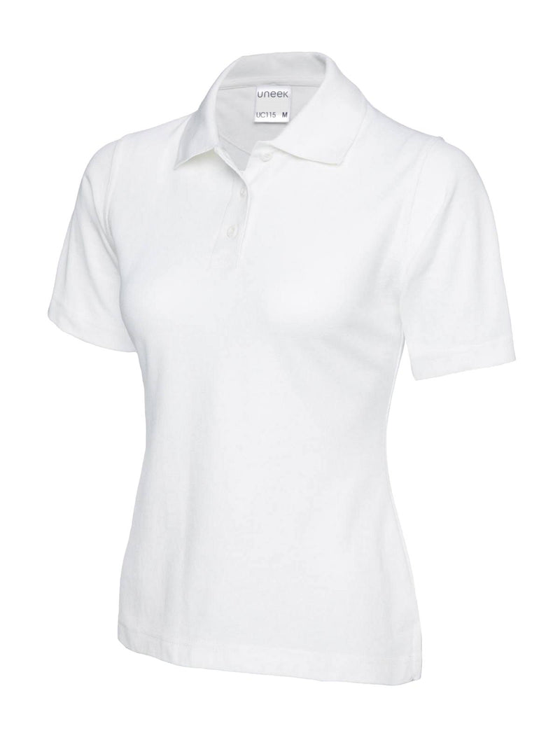 Uneek Ladies Ultra Cotton Poloshirt UC115 - White
