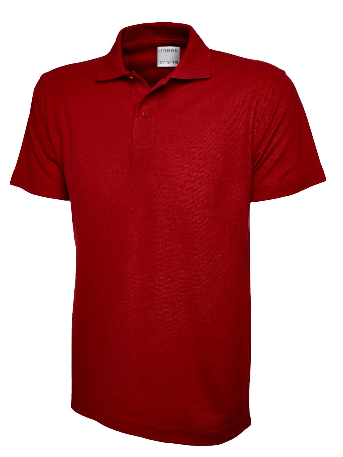 Uneek Children's Ultra Cotton Poloshirt UC116 - Red