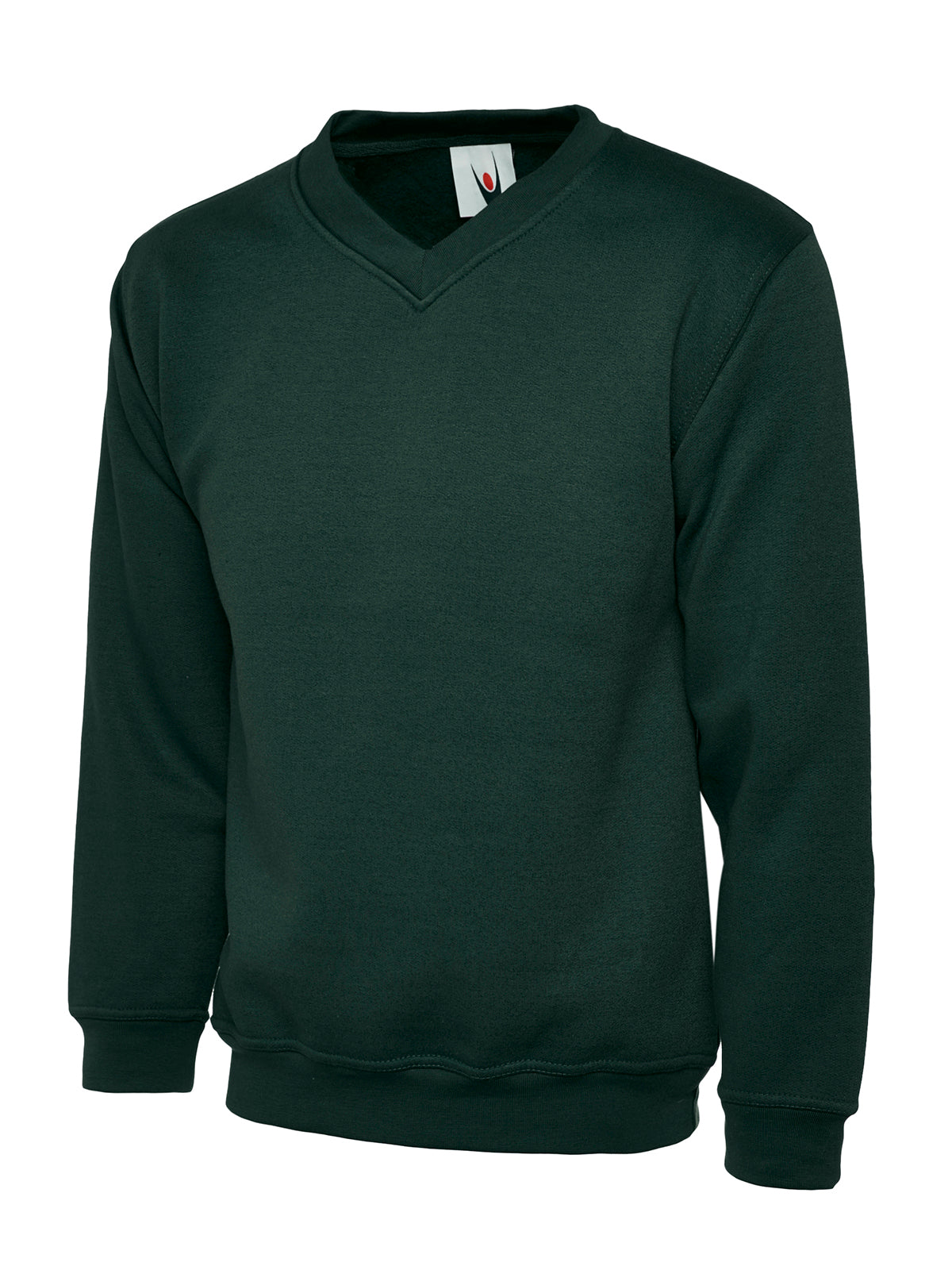 Uneek Premium V-Neck Sweatshirt UC204 - Bottle Green