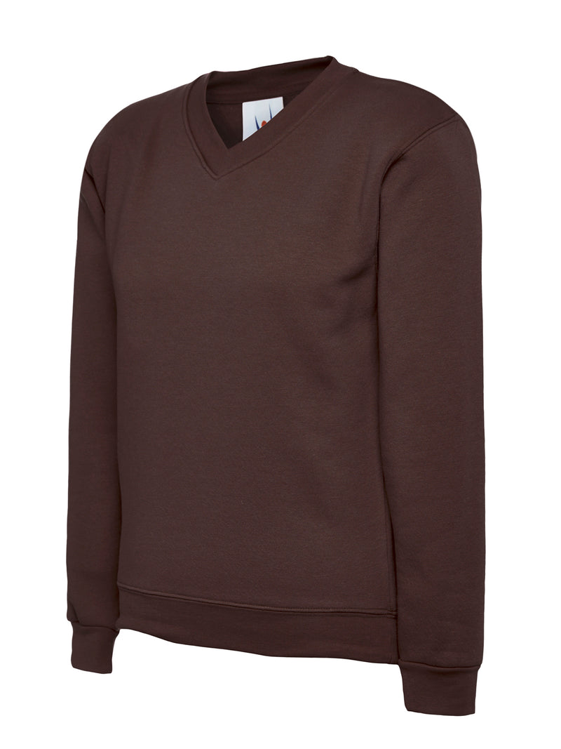 Uneek Childrens V Neck Sweatshirt UC206 - Brown
