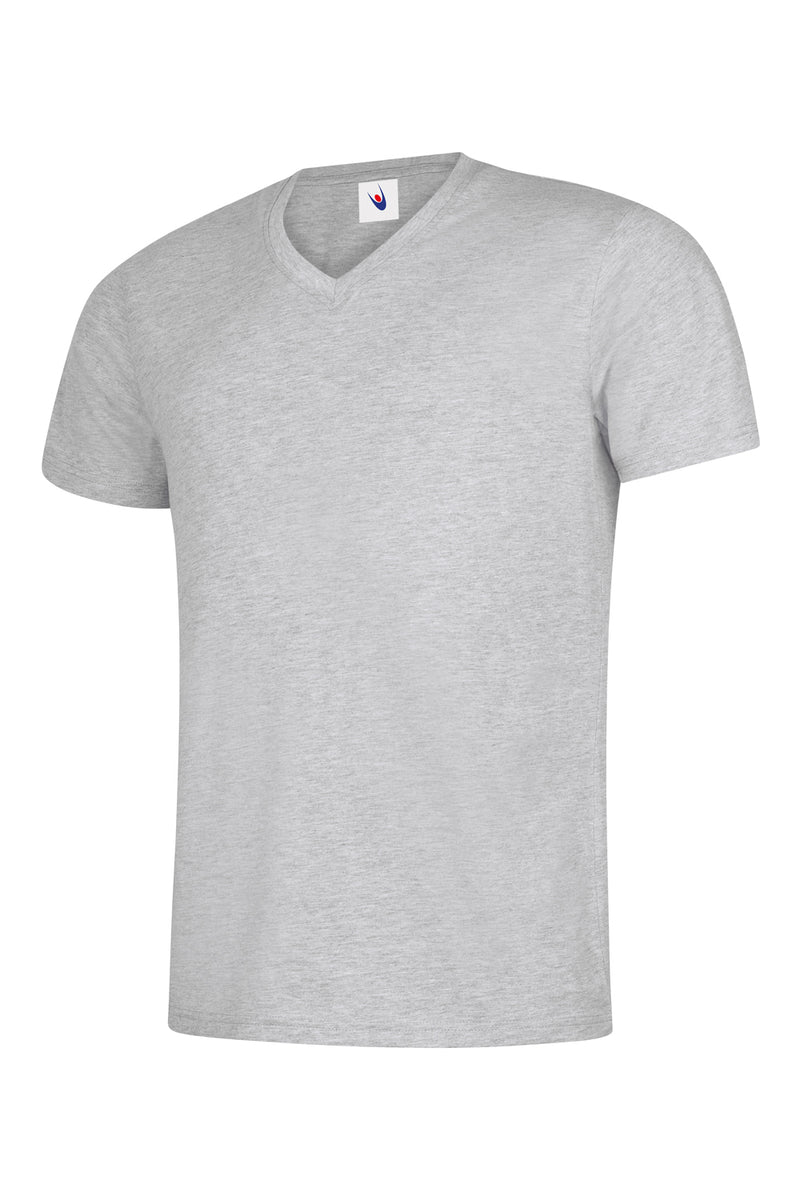 Uneek Classic V Neck T-shirt UC317 - Heather Grey