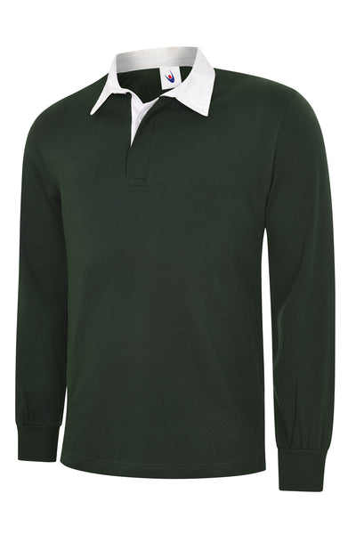 Uneek Classic Rugby Shirt UC402 - Bottle Green