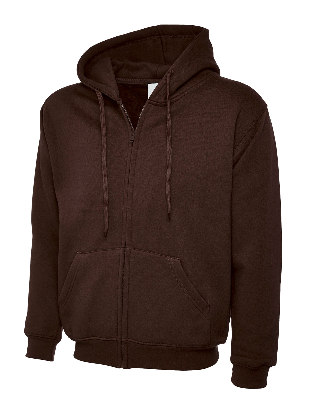 Uneek Adults Unisex Classic Full Zip Hooded Sweatshirt UC504 - Brown