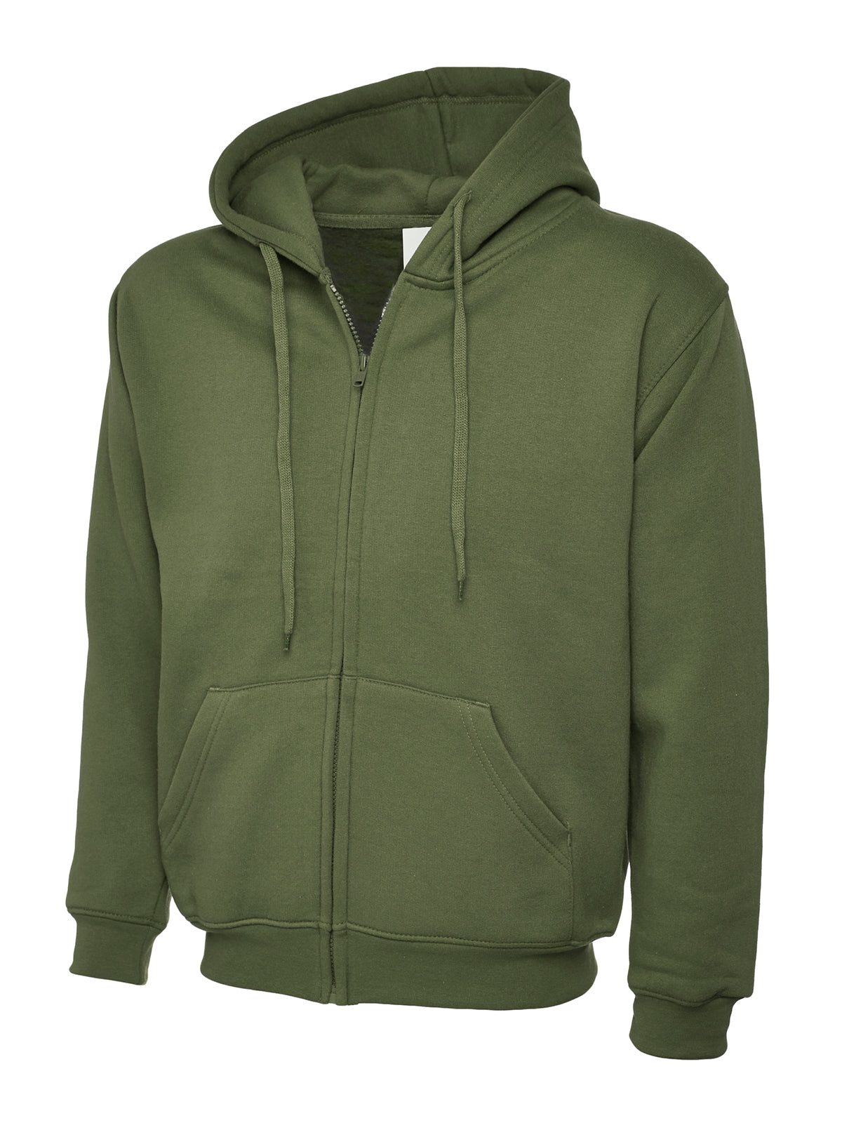 Uneek Adults Unisex Classic Full Zip Hooded Sweatshirt UC504 - Olive