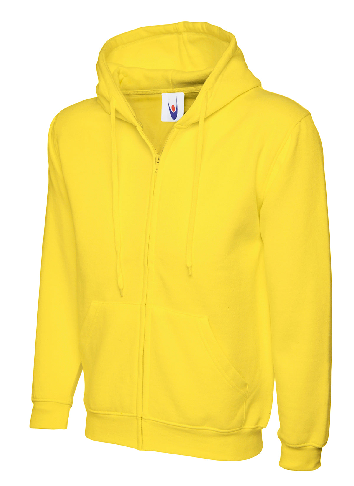 Uneek Adults Unisex Classic Full Zip Hooded Sweatshirt UC504 - Yellow