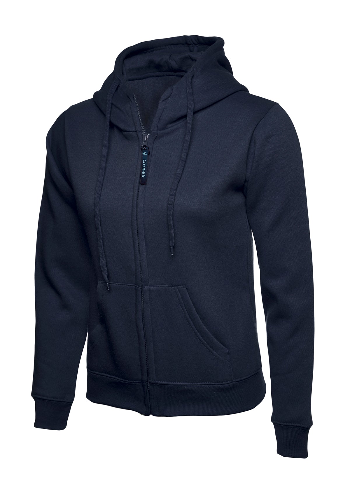 Uneek Ladies Classic Full Zip Hooded Sweatshirt UC505 - Navy