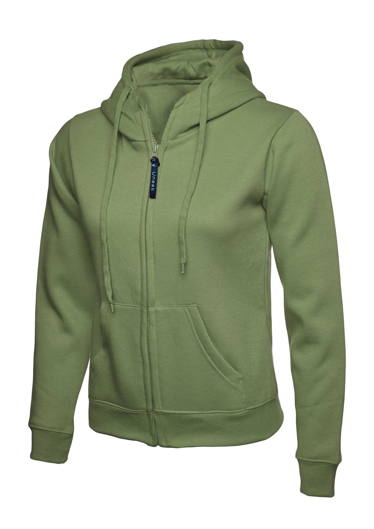 Uneek Ladies Classic Full Zip Hooded Sweatshirt UC505 - Olive