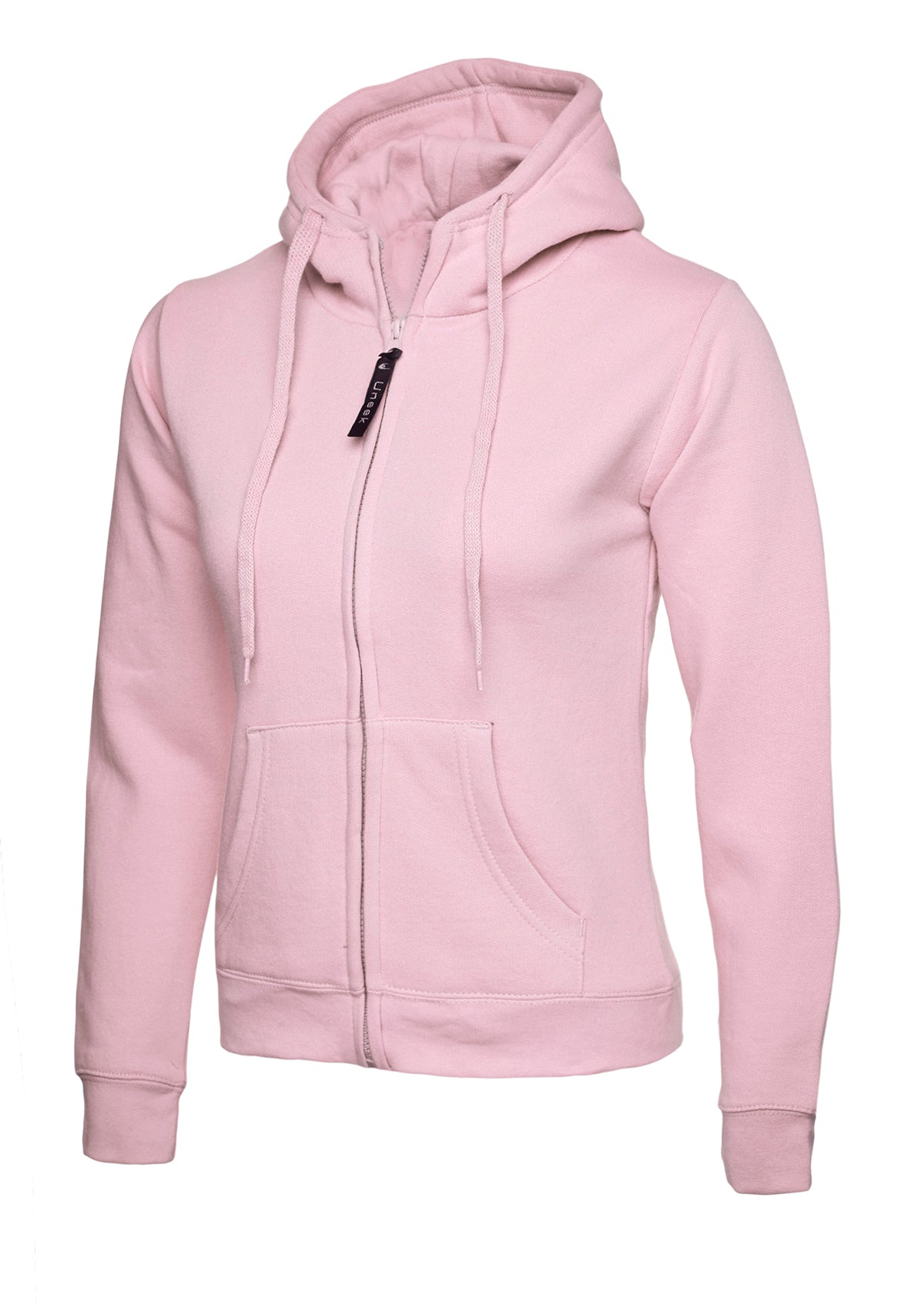 Uneek Ladies Classic Full Zip Hooded Sweatshirt UC505 - Pink