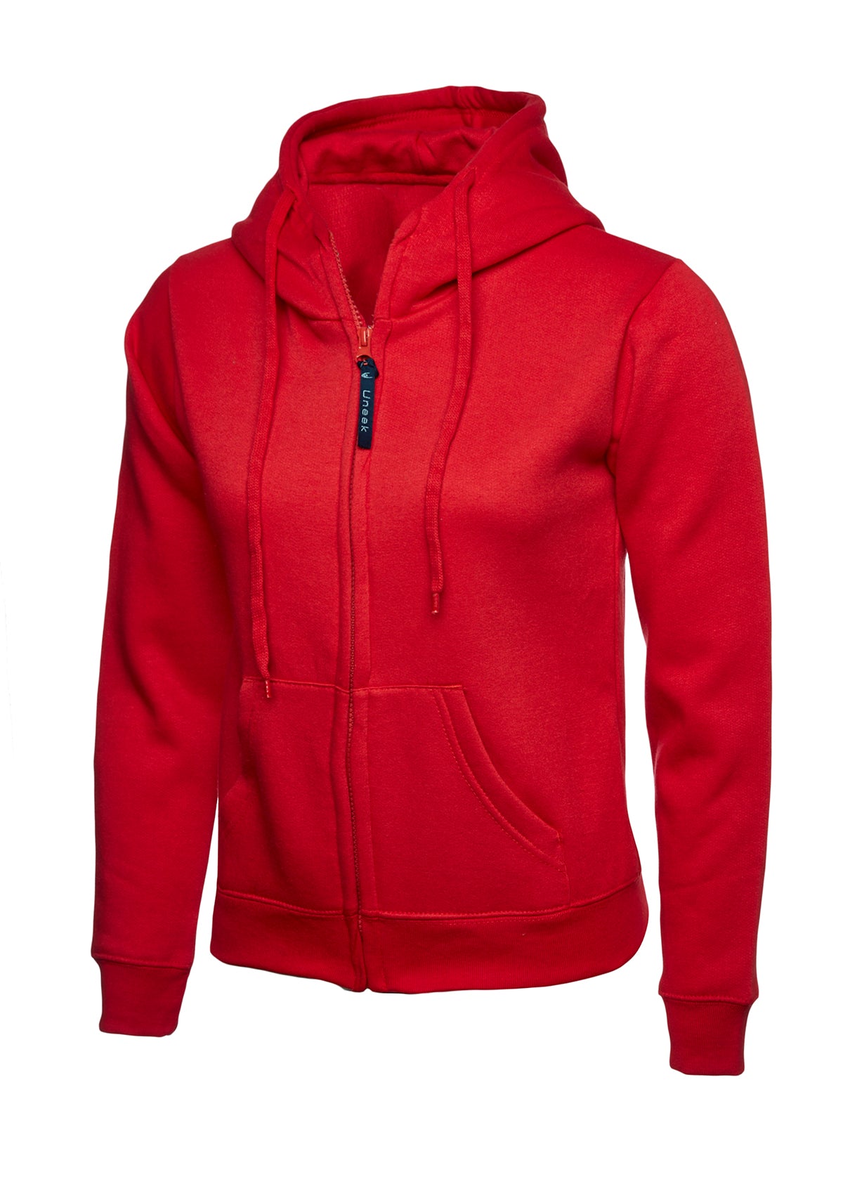 Uneek Ladies Classic Full Zip Hooded Sweatshirt UC505 - Red