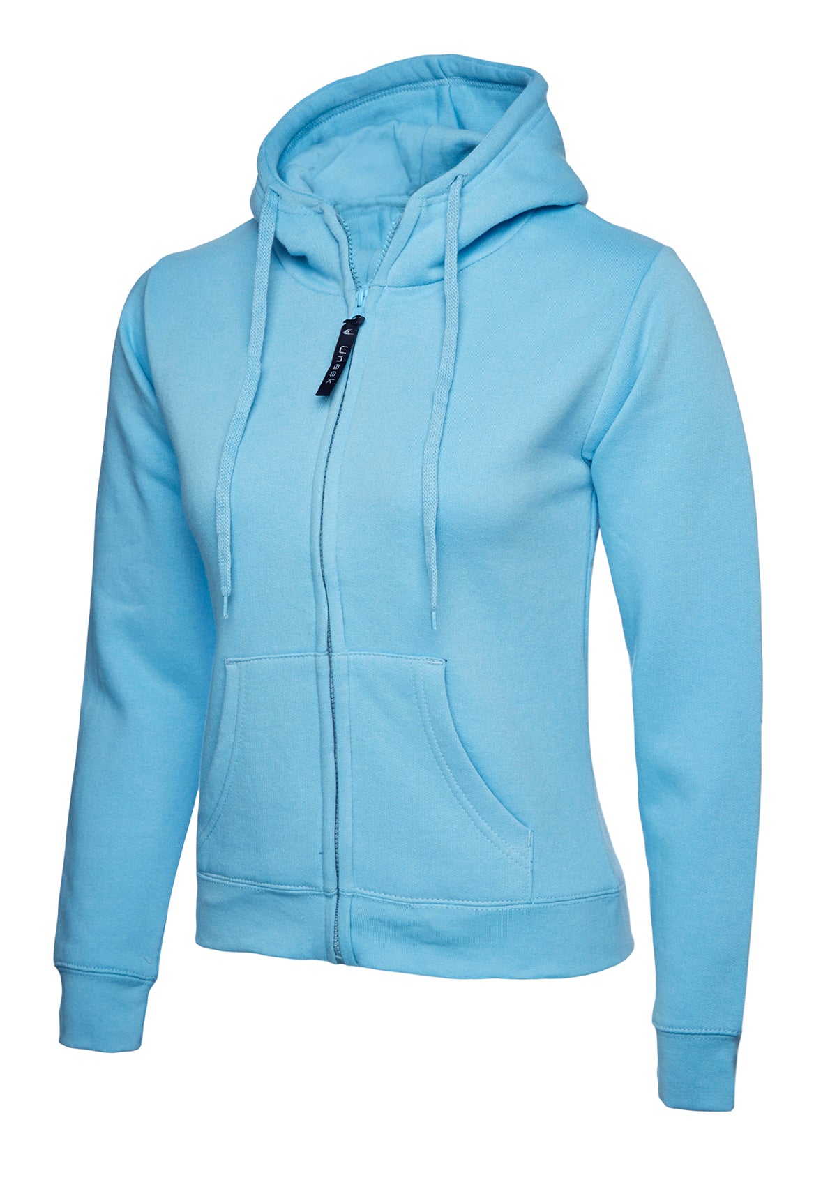 Uneek Ladies Classic Full Zip Hooded Sweatshirt UC505 - Sky