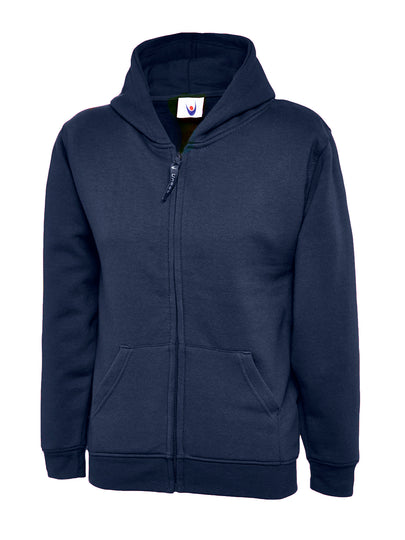 Uneek Childrens Classic Full Zip Hooded Sweatshirt UC506 - Navy