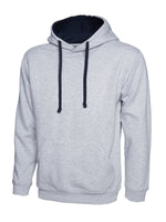 Uneek Contrast Hooded Sweatshirt - UC507 - thumbnail 5