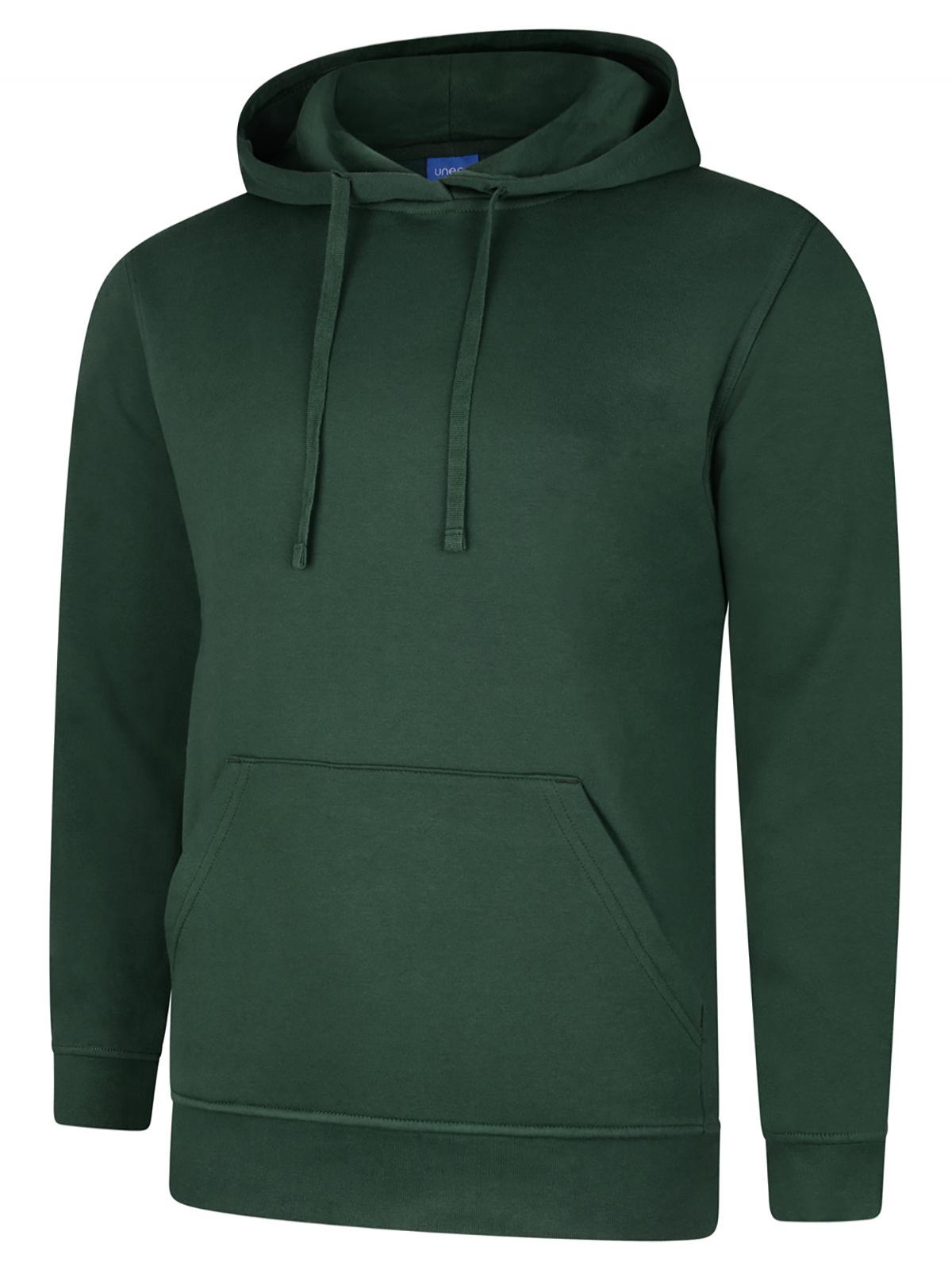 Uneek Deluxe Hooded Sweatshirt UC509 - Bottle Green