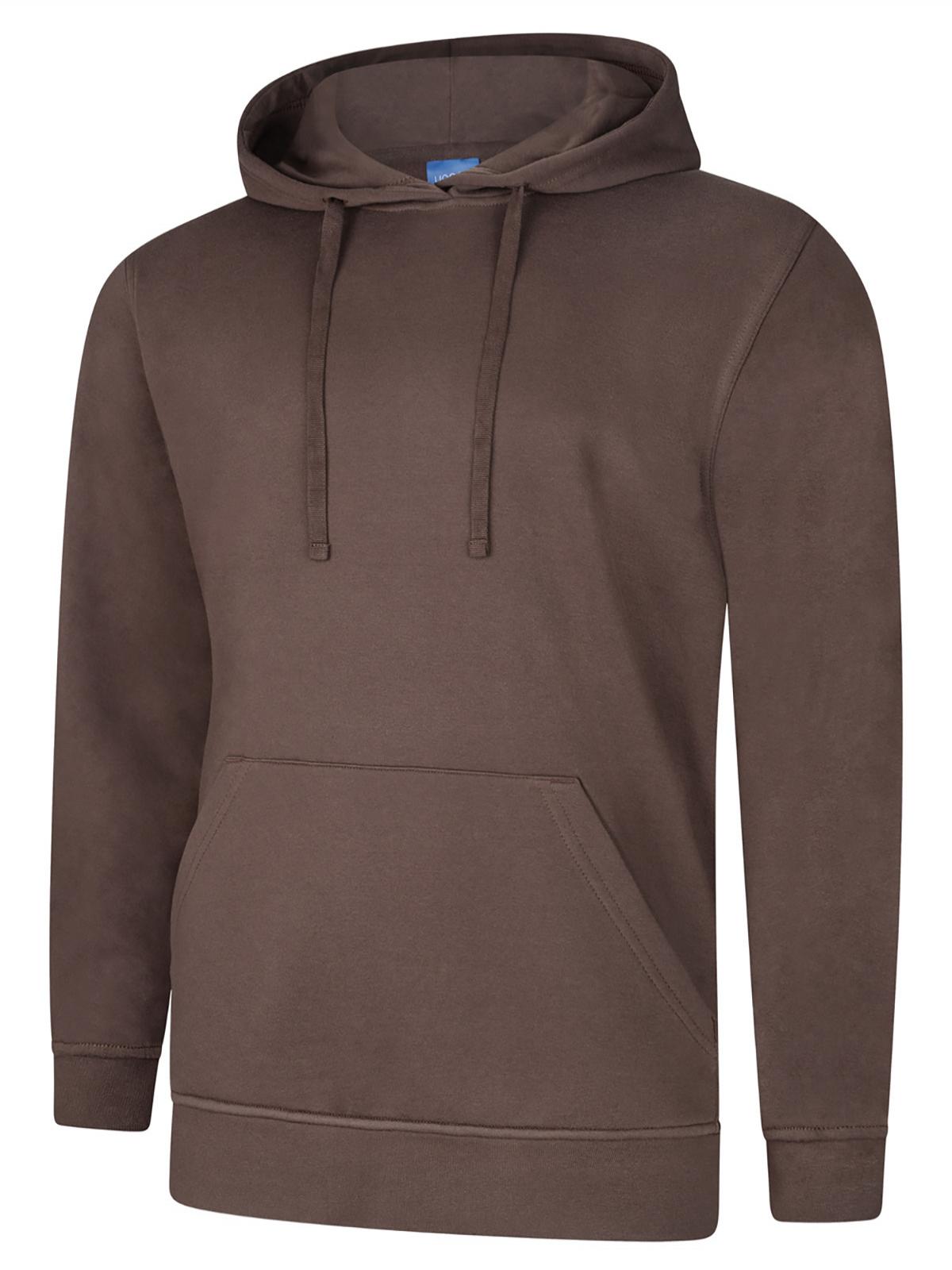 Uneek Deluxe Hooded Sweatshirt UC509 - Brown