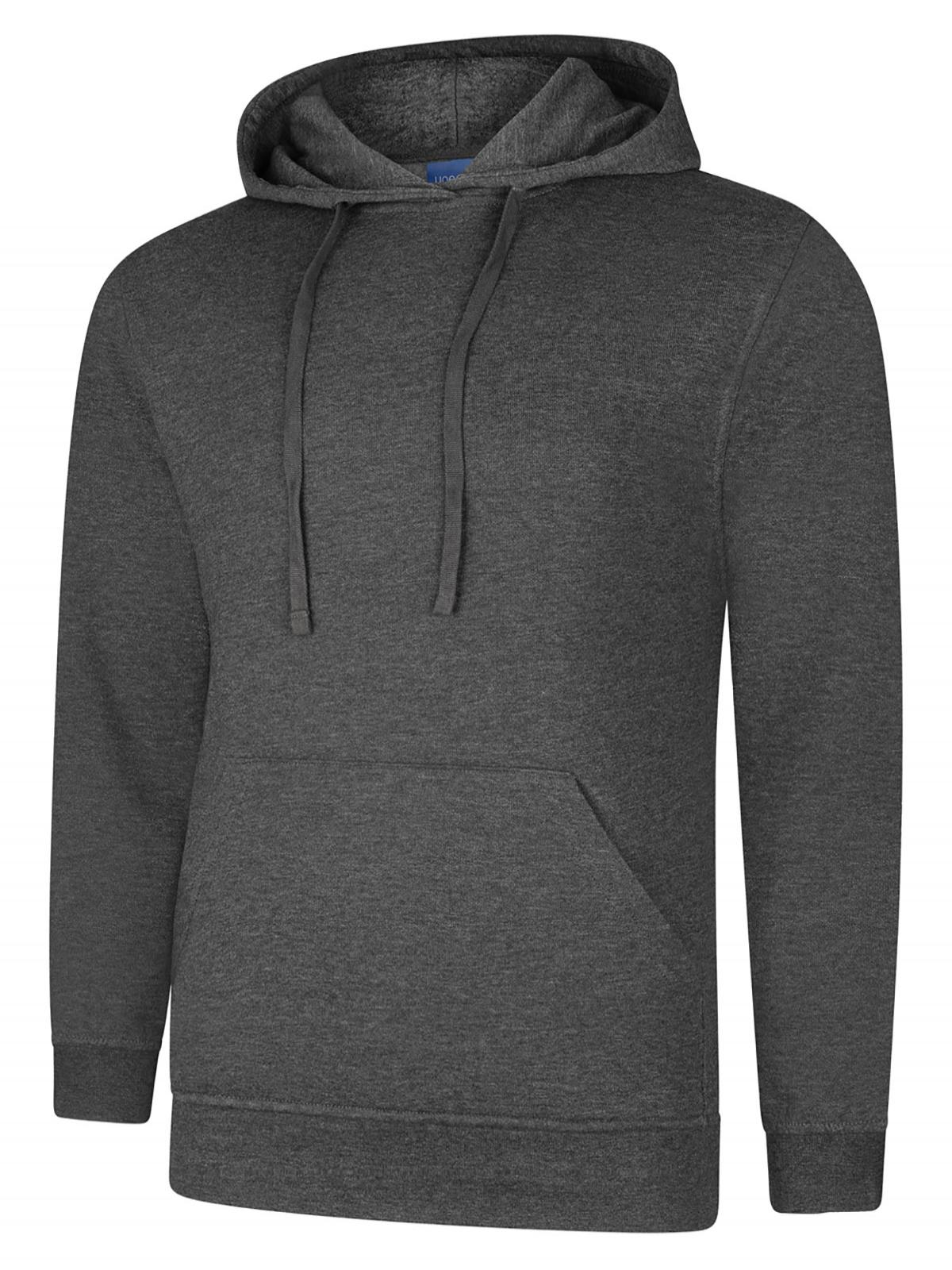 Uneek Deluxe Hooded Sweatshirt UC509 - Charcoal