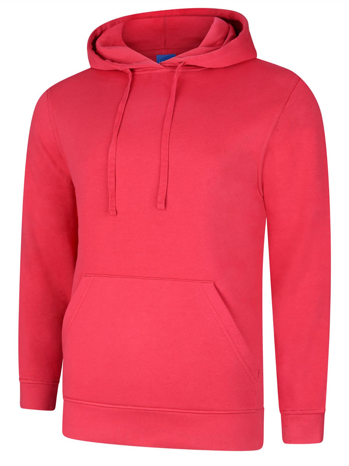 Uneek Deluxe Hooded Sweatshirt UC509 - Cranberry