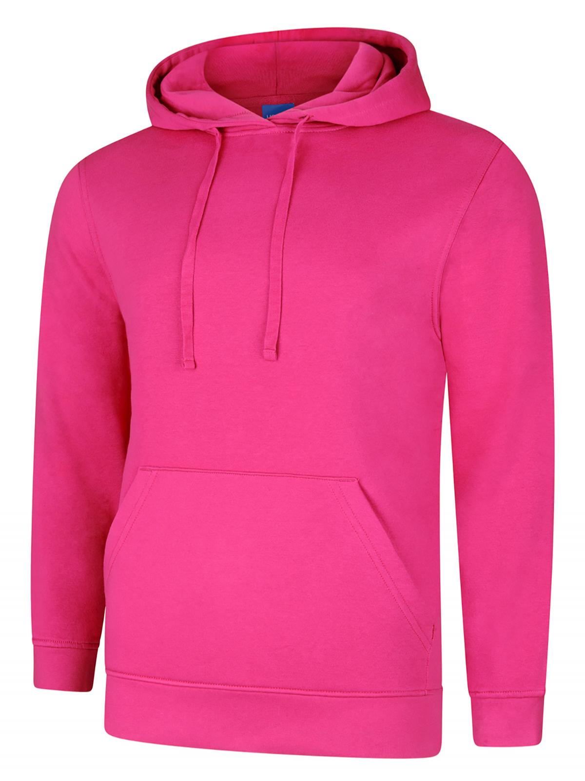 Uneek Deluxe Hooded Sweatshirt UC509 - Hot Pink