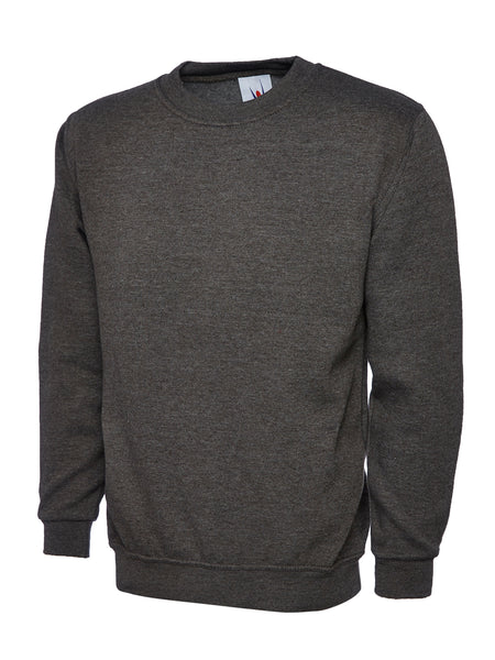 Uneek Ladies Deluxe Crew Neck Sweatshirt UC511 - Charcoal