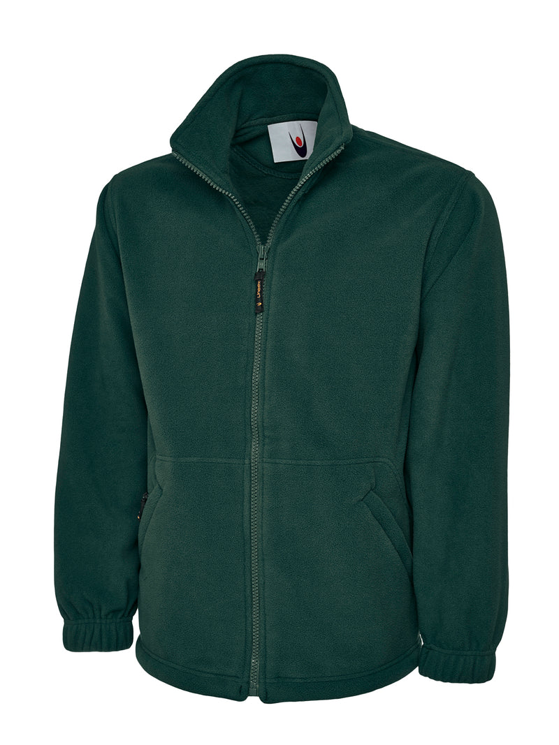 Uneek Unisex Premium Full Zip Micro Work Fleece UC601 - Bottle Green