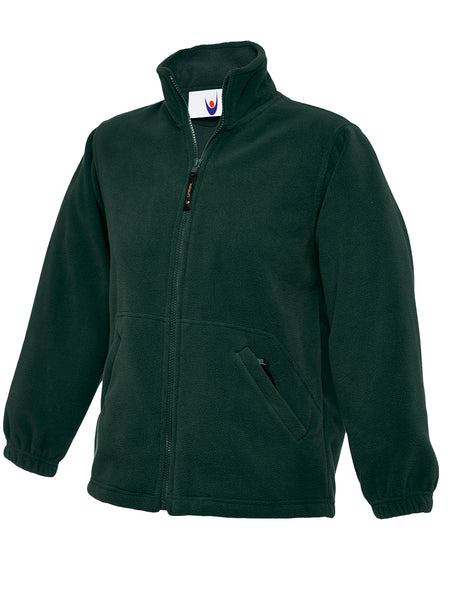 Uneek Childrens Full Zip Micro Fleece Jacket UC603 - Bottle Green