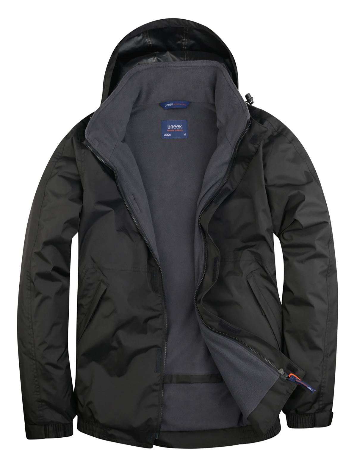 Uneek Premium Outdoor Jacket UC620 - Black/Grey