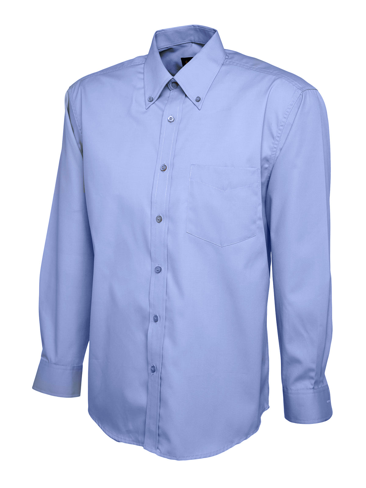 Uneek Mens Pinpoint Oxford Full Sleeve Shirt UC701 - Mid Blue