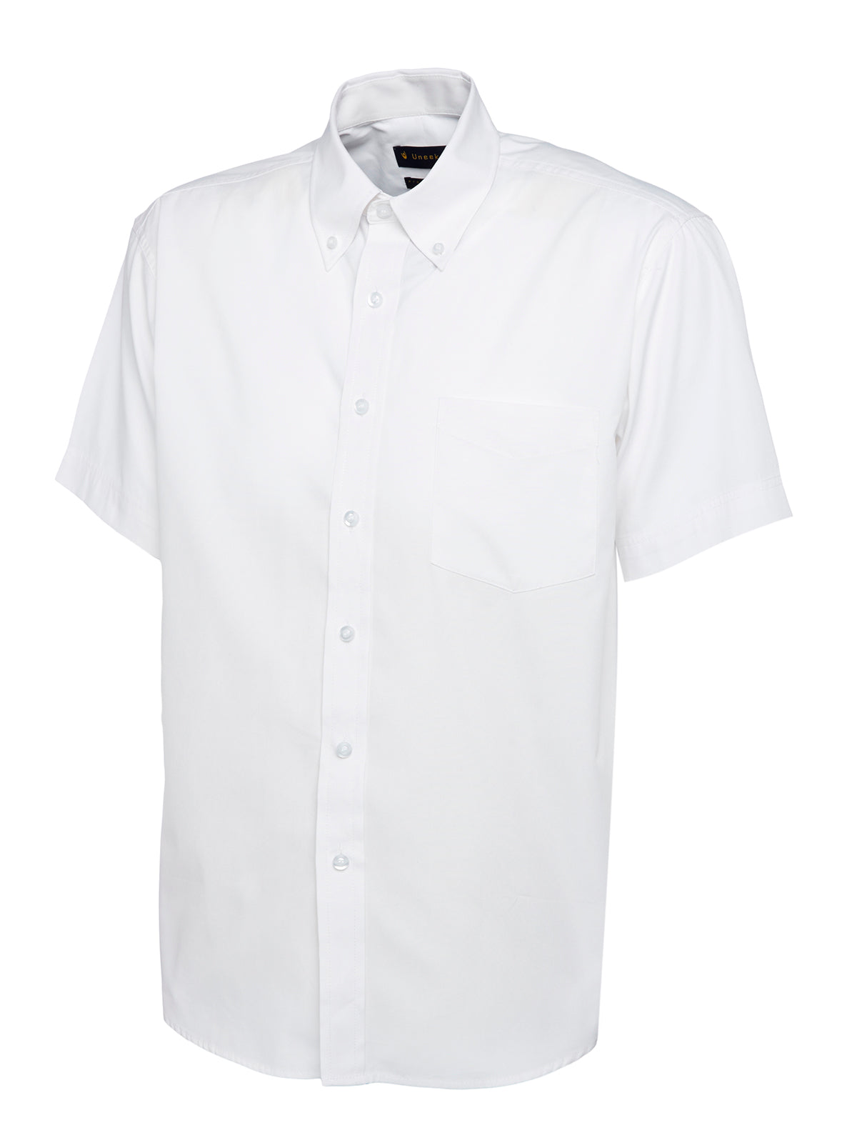 Uneek Mens Pinpoint Oxford Half Sleeve Shirt UC702 - White