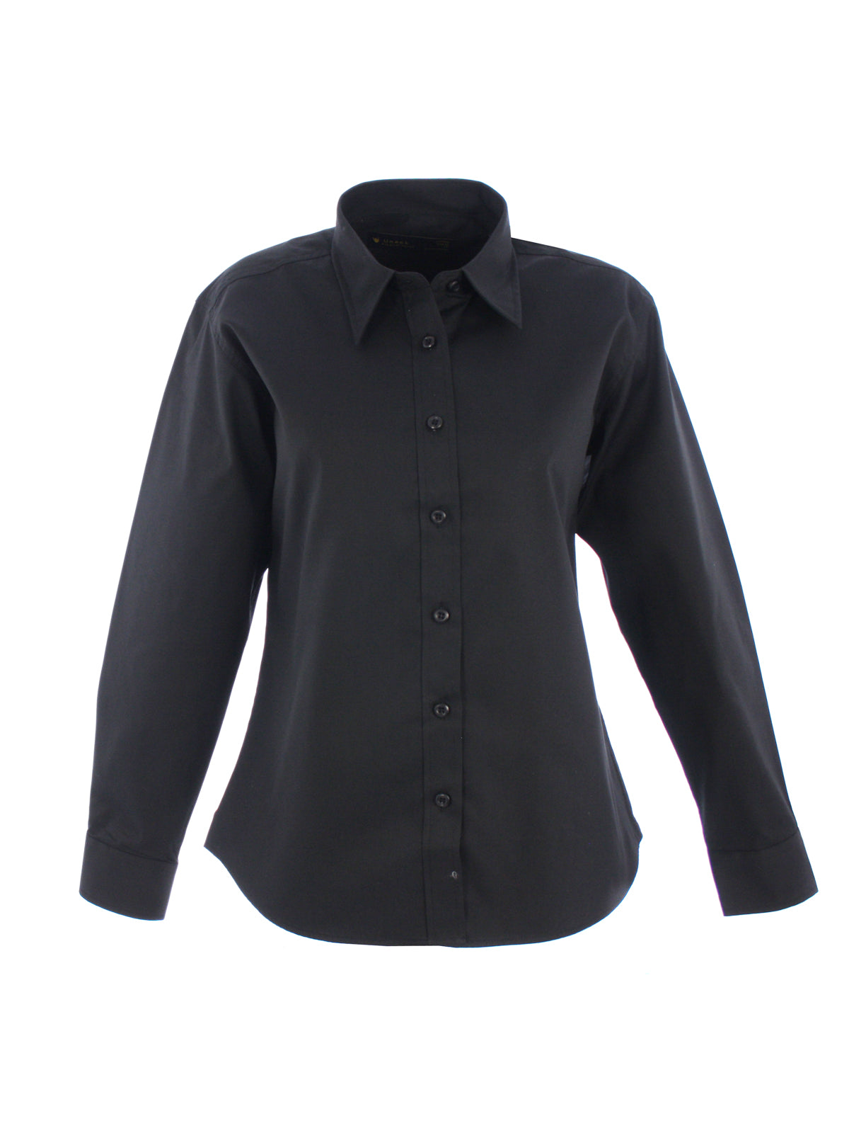 Uneek Ladies Pinpoint Oxford Full Sleeve Shirt UC703 - Black