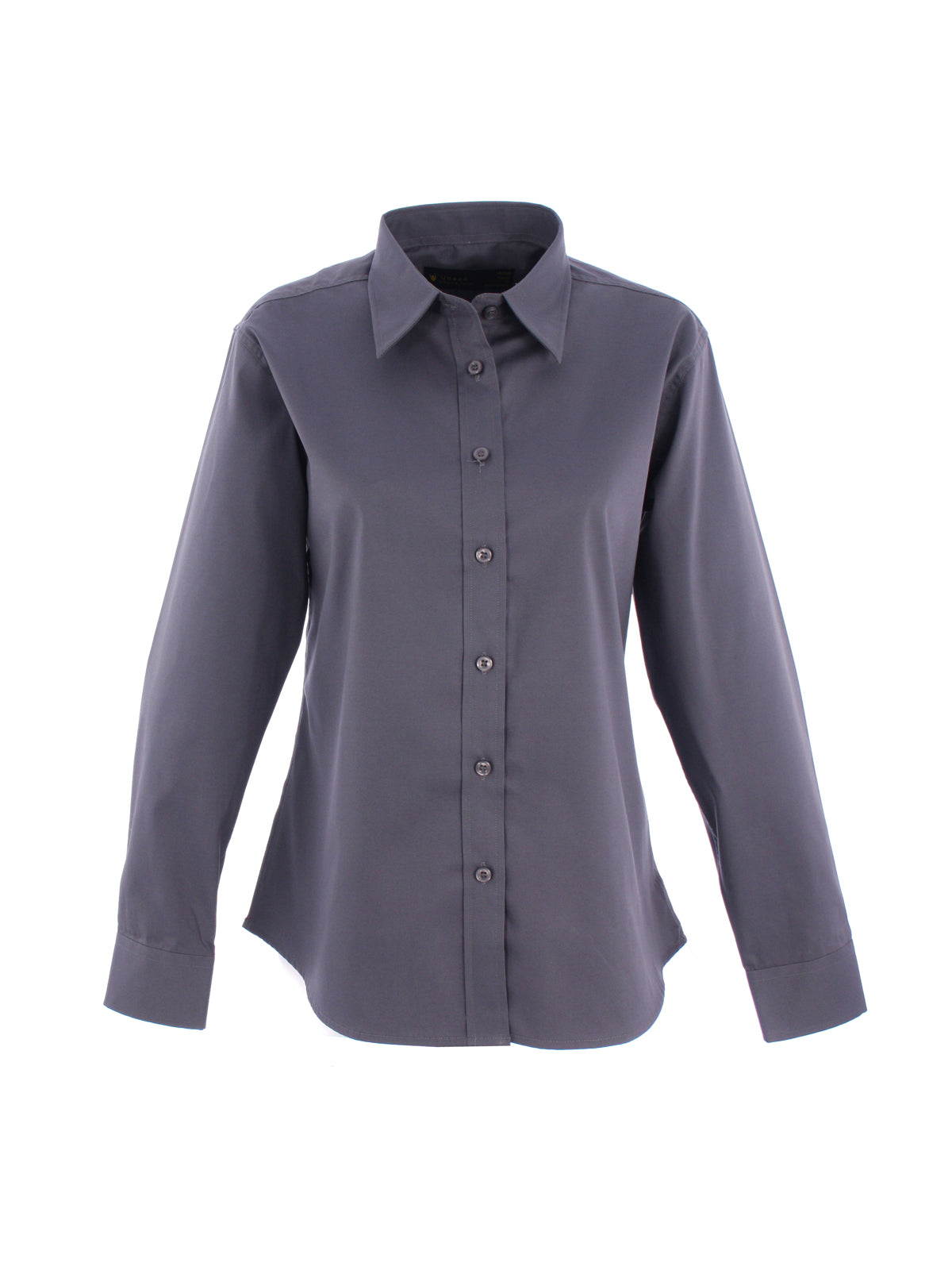 Uneek Ladies Pinpoint Oxford Full Sleeve Shirt UC703 - Charcoal