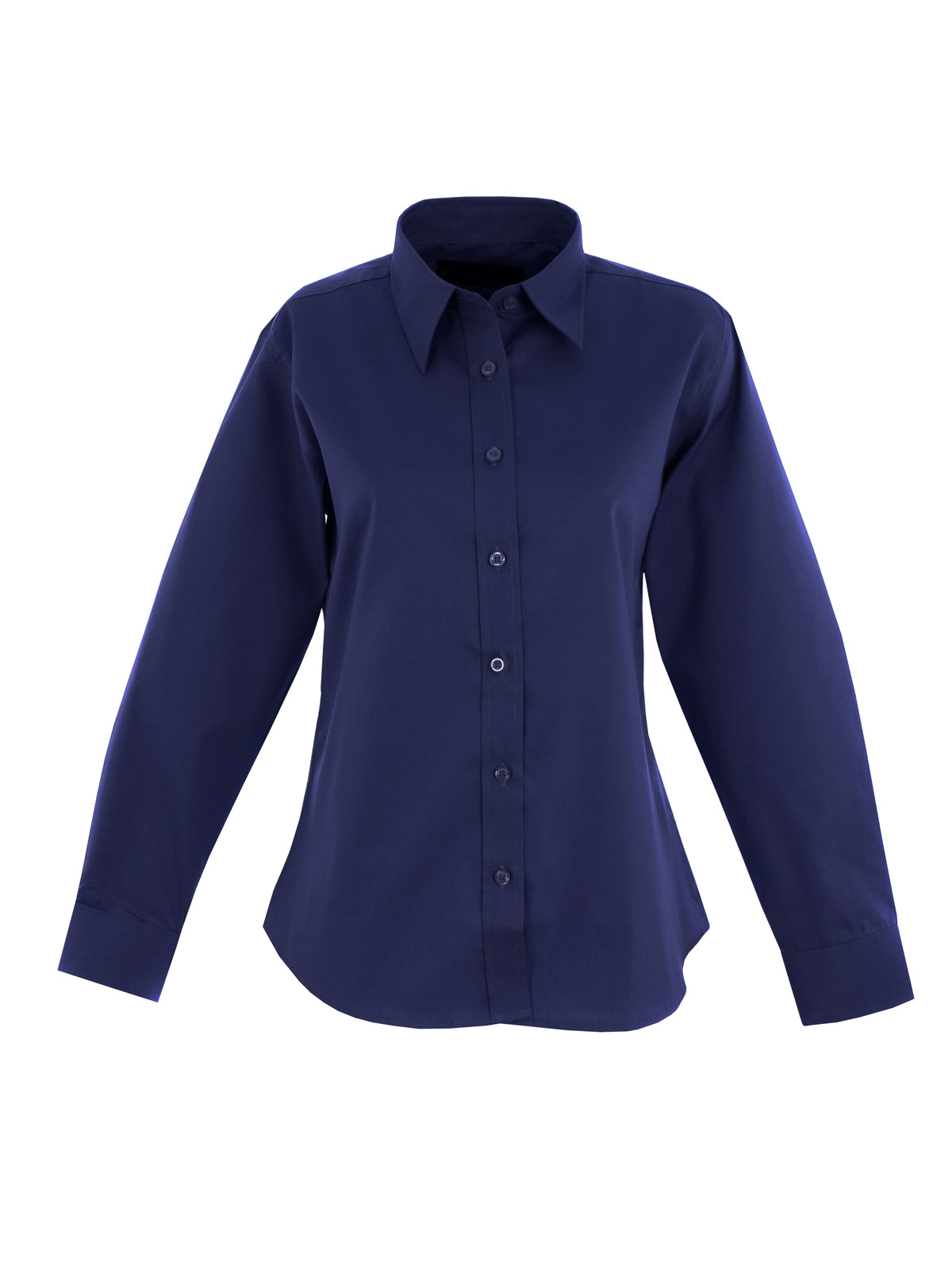 Uneek Ladies Pinpoint Oxford Full Sleeve Shirt UC703 - Navy