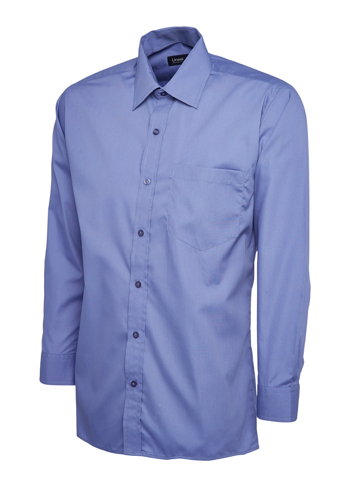 Uneek Mens Poplin Full Sleeve Shirt UC709 - Mid Blue