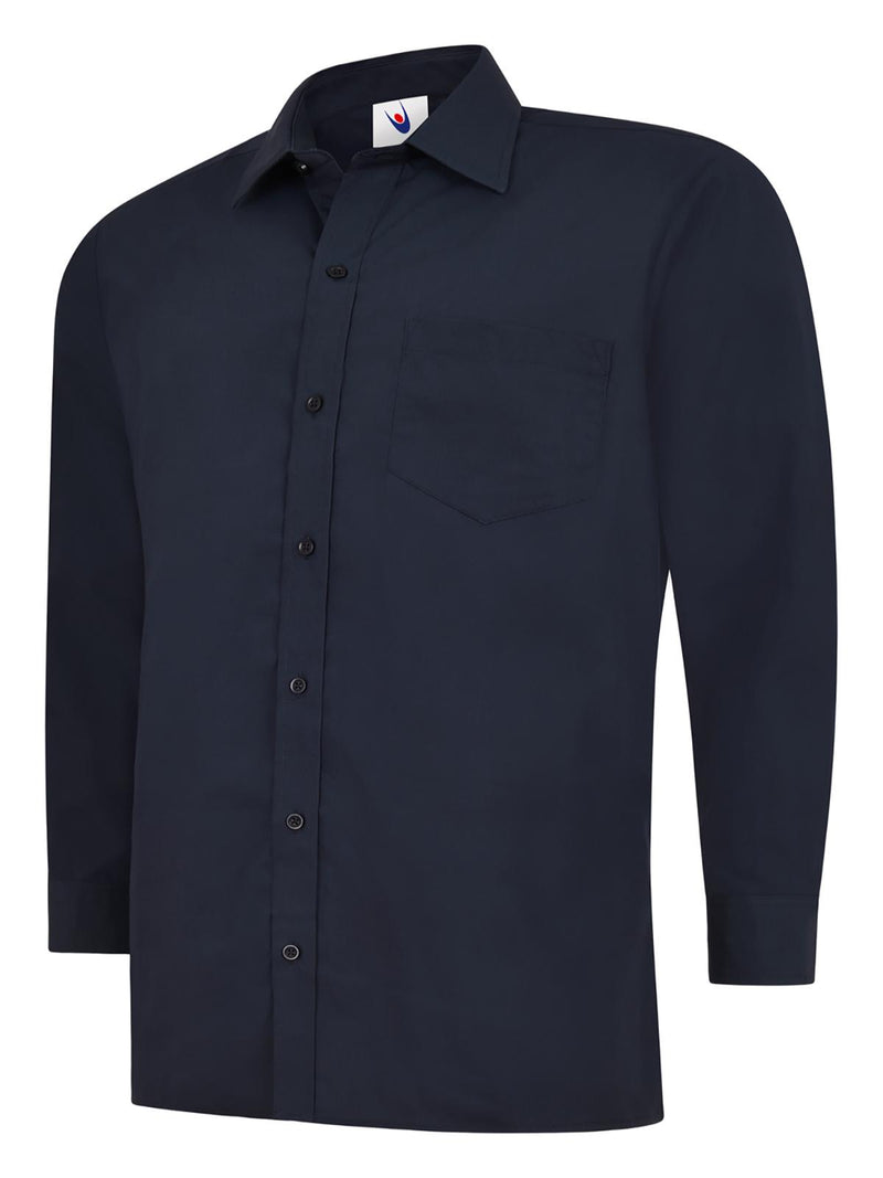 Uneek Mens Poplin Full Sleeve Shirt UC709 - Navy