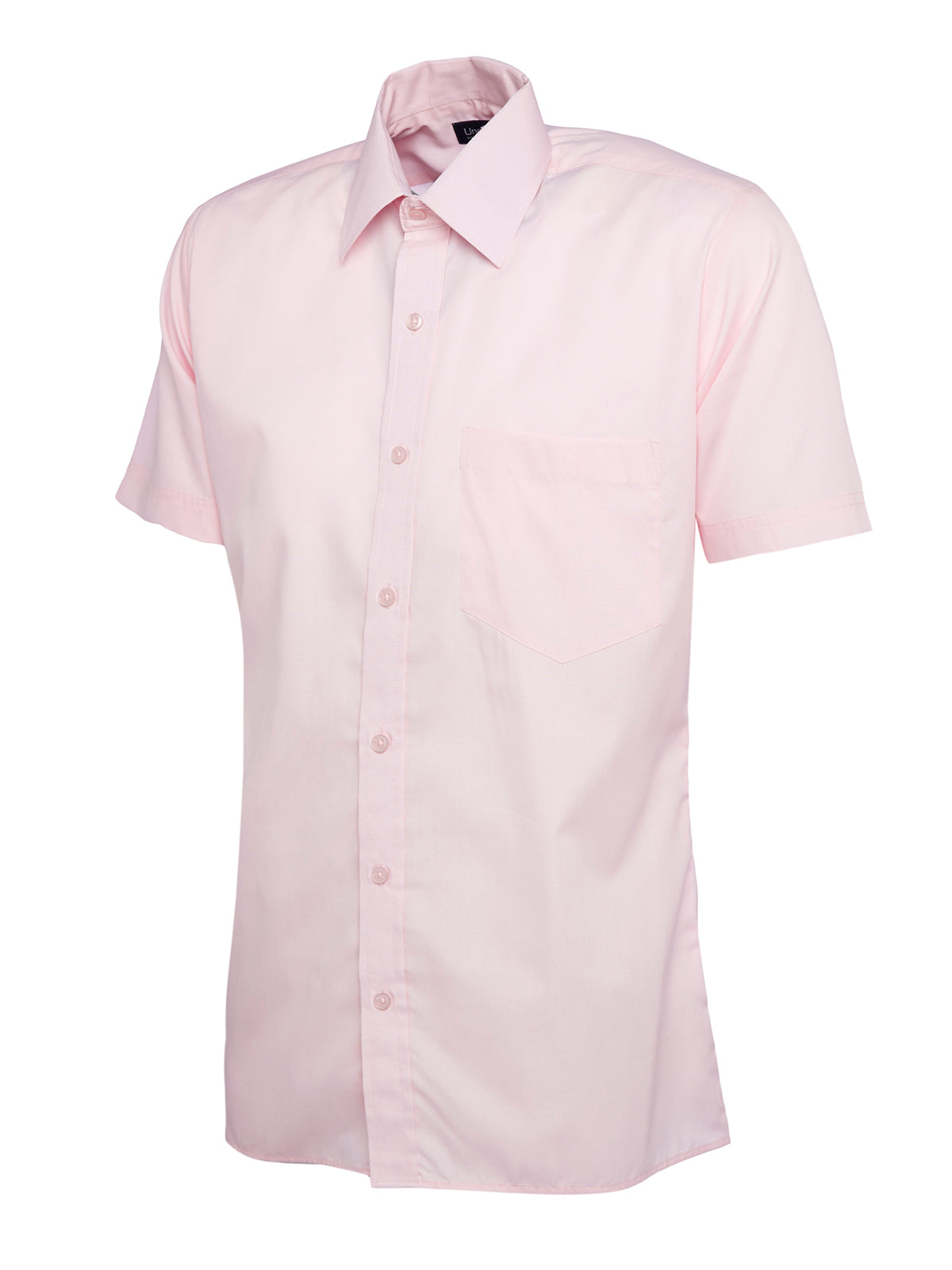 Uneek Mens Poplin Half Sleeve Shirt UC710 - Pink
