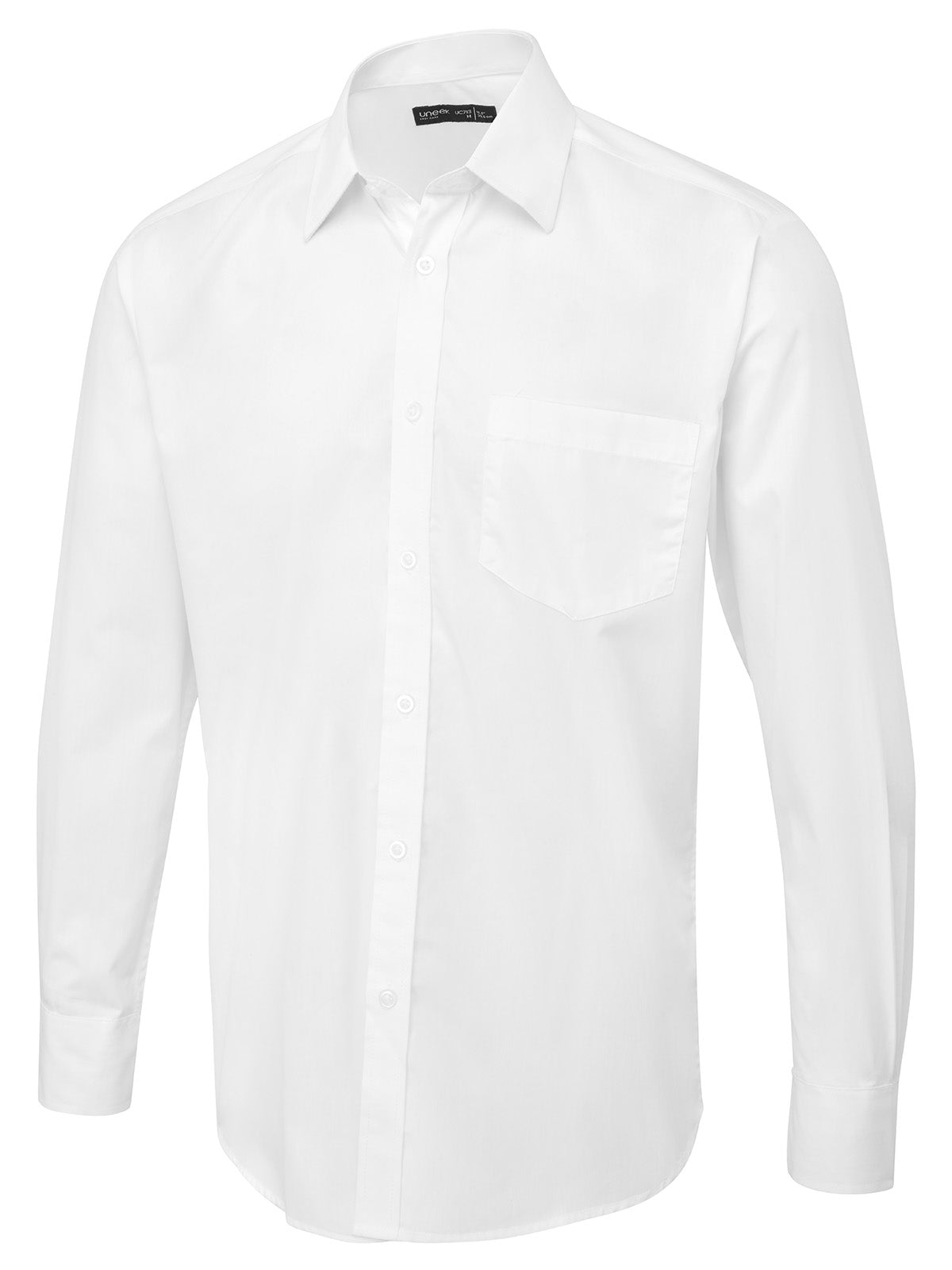 Uneek Men's Long Sleeve Poplin Shirt UC713 - White