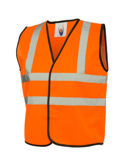Uneek Childrens Hi-Viz Waist Coat UC806 - Orange